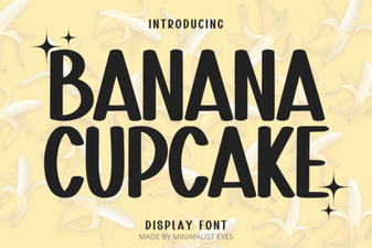 Free Banana Cupcake Font for Sweet Designs